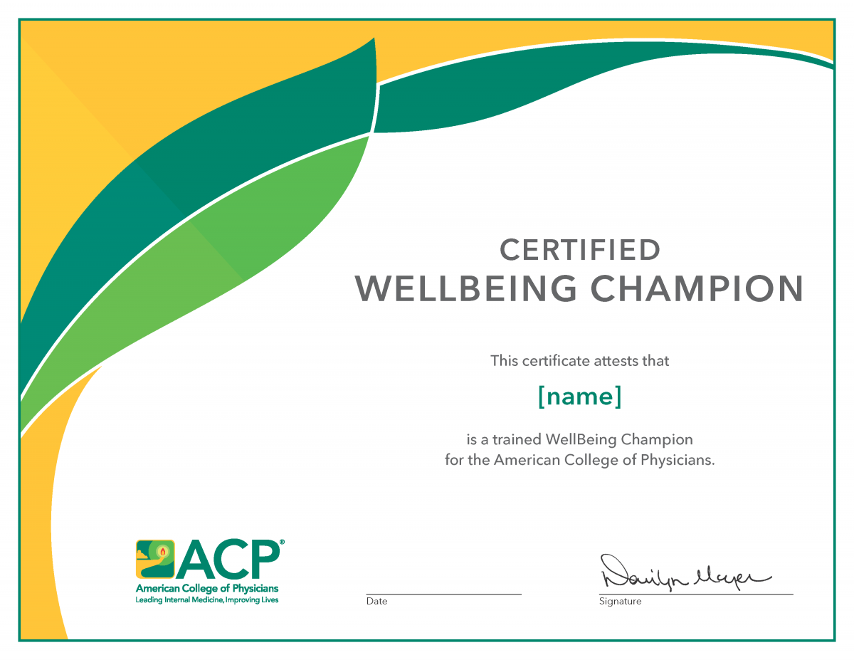 Well-being Champion Certificate