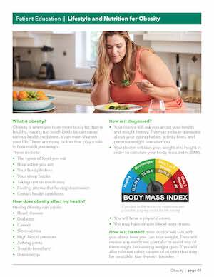 Lifestyle and Nutrition Handout PDF Thumbnail