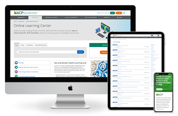 Online Learning Center across various devices