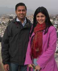 Dr. Nirav Shah and his wife, Nidhi