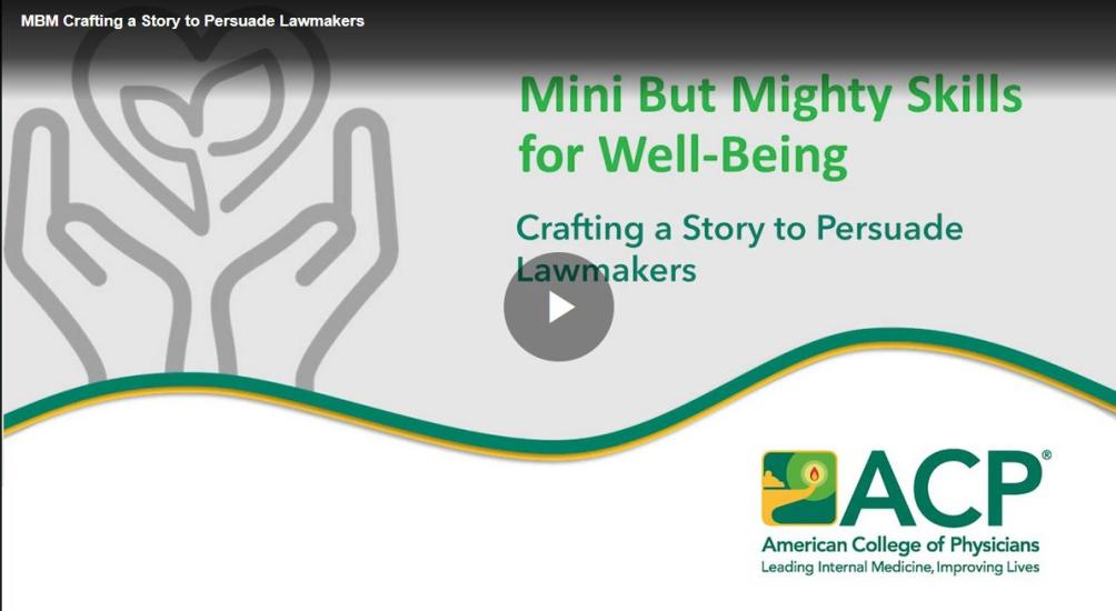 Crafting a Story to Persuade Lawmakers