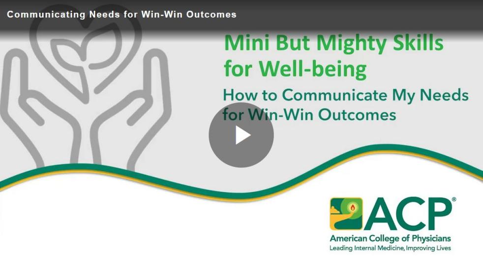 Communicating Needs for Win-Win Outcomes